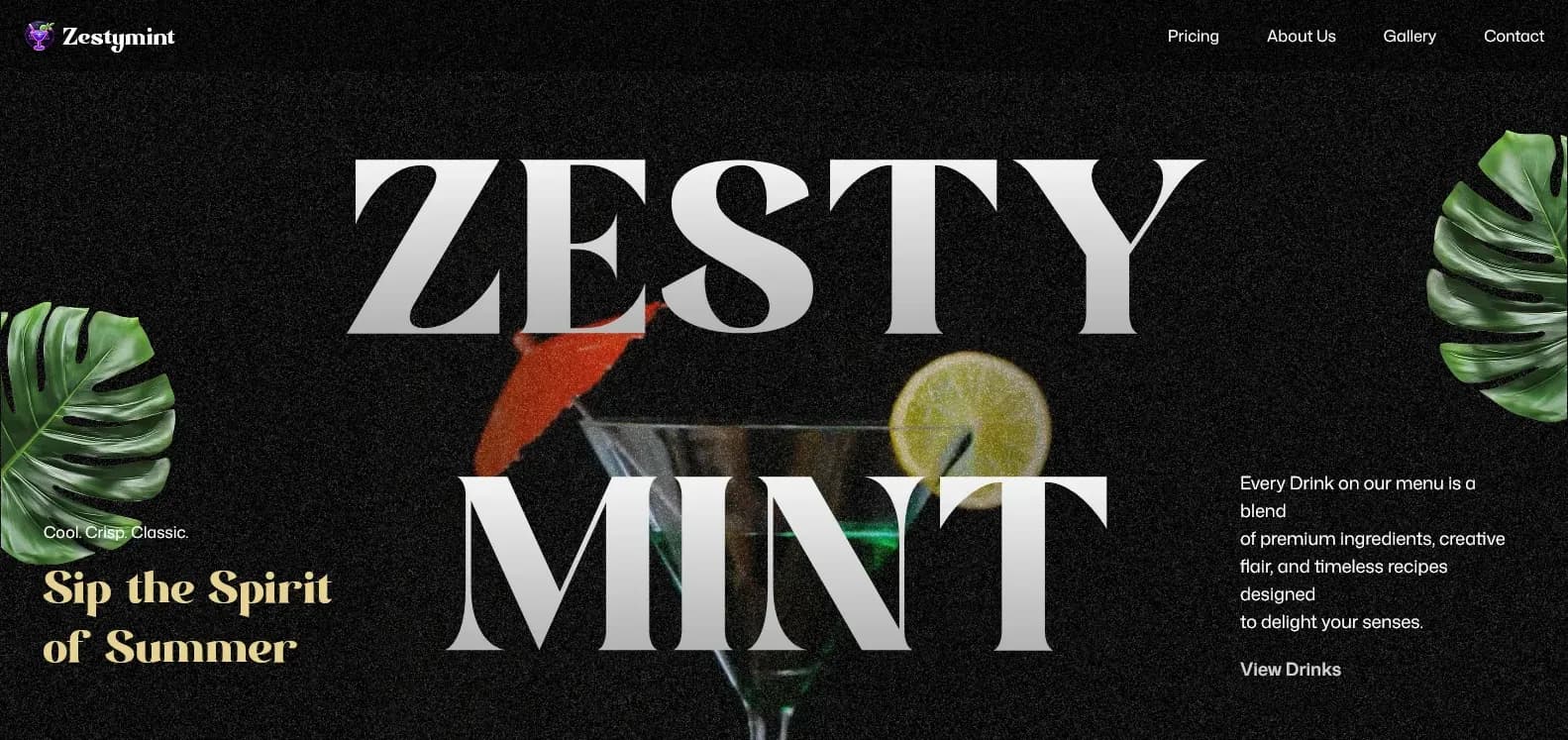 ZestyMint - Marketing Website